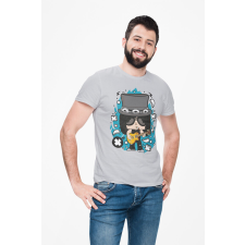 D&B Férfi/Unisex Póló PC00100 Slash Szürke-Méret 5XL férfi póló