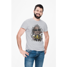  D&B Férfi/Unisex Póló PC00101 Snopp Dog Szürke-Méret XL