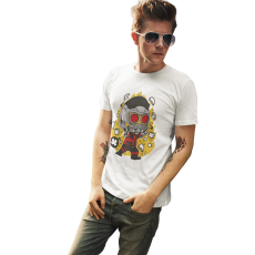  D&B Férfi/Unisex Póló PC00106 Star Lord Fehér-Méret 4XL
