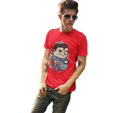  D&B Férfi/Unisex Póló PC00107 Superman Piros-Méret L
