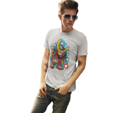 D&B Férfi/Unisex Póló PC00108 TengenToppaGurrenLagan Szürke-Méret 2XL férfi póló