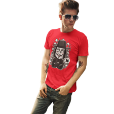 D&B Férfi/Unisex Póló PC00116 Vendetta Piros-Méret 4XL férfi póló