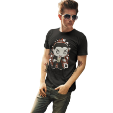  D&B Férfi/Unisex Póló PC00118 Vlad Dracula Fekete-Méret 2XL