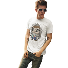 D&B Férfi/Unisex Póló PC00120 Weezer Fehér-Méret M férfi póló