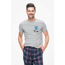  D&B Férfi/Unisex Póló PO00003 Aquarium Pocket Szürke-Méret 5XL