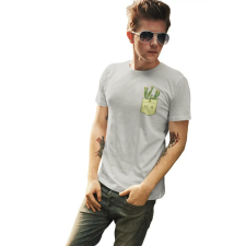 D&B Férfi/Unisex Póló PO00005 Cactus Pocket Szürke-Méret XL férfi póló