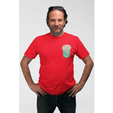 D&B Férfi/Unisex Póló PO00010 Dollar Pocket Piros-Méret 3XL férfi póló