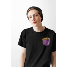  D&B Férfi/Unisex Póló PO00014 Golden Coins Pocket Fekete-Méret S