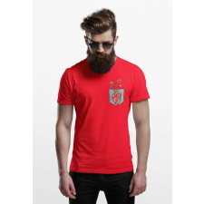 D&B Férfi/Unisex Póló PO00015 Heart Pocket Piros-Méret S férfi póló