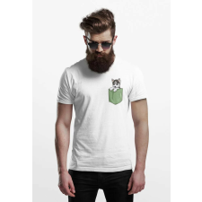 D&B Férfi/Unisex Póló PO00016 Husky Pocket Fehér-Méret 4XL férfi póló