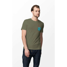  D&B Férfi/Unisex Póló PO00018 Knife Pocket Katonai zöld-Méret 5XL