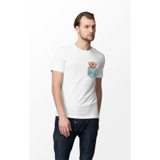  D&B Férfi/Unisex Póló PO00019 Love At First Bite Pocket Fehér-Méret S