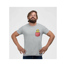  D&B Férfi/Unisex Póló PO00020 Minion Pocket Szürke-Méret 5XL