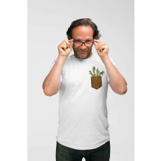  D&B Férfi/Unisex Póló PO00034 Zombie Hands Pocket Fehér-Méret M
