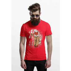  D&B Férfi/Unisex Póló ST00001 Fox Piros-Méret 4XL