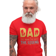 D&B Férfi/Unisex Póló ST00003 The Legend Piros-Méret 2XL férfi póló