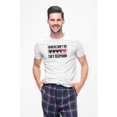  D&B Férfi/Unisex Póló ST00007 Respawn Fehér-Méret 2XL