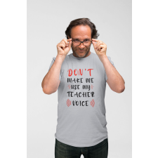 D&B Férfi/Unisex Póló ST00009 Teacher Szürke-Méret 3XL férfi póló