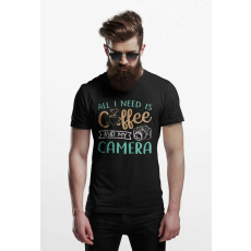  D&B Férfi/Unisex Póló ST00010 Coffee Fekete-Méret M