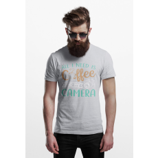  D&B Férfi/Unisex Póló ST00010 Coffee Szürke-Méret M