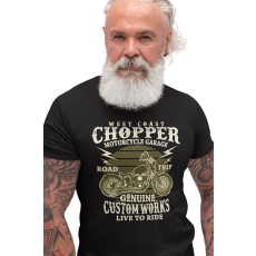  D&B Férfi/Unisex Póló ST00013 Chopper Fekete-Méret S