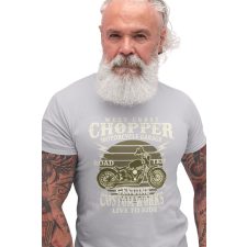 D&B Férfi/Unisex Póló ST00013 Chopper Szürke-Méret XL férfi póló