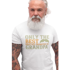  D&B Férfi/Unisex Póló ST00015 Grandpa Fehér-Méret S