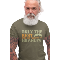  D&B Férfi/Unisex Póló ST00015 Grandpa Katonai zöld -Méret 3XL