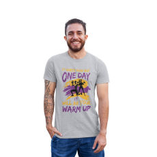  D&B Férfi/Unisex Póló ST00016 One Day Szürke-Méret 4XL