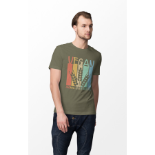 D&B Férfi/Unisex Póló ST00019 Vegan Katonai zöld -Méret 5XL férfi póló