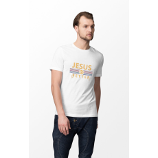  D&B Férfi/Unisex Póló ST00022 Jesus Fehér-Méret M
