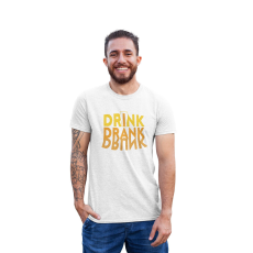  D&B Férfi/Unisex Póló ST00030 Drunk Fehér-Méret S