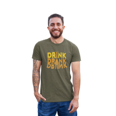  D&B Férfi/Unisex Póló ST00030 Drunk Katonai zöld -Méret 3XL