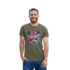D&B Férfi/Unisex Póló ST00036 Panda Katonai zöld -Méret 4XL férfi póló