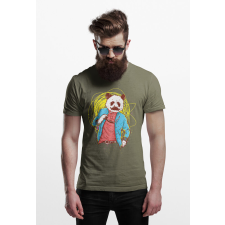 D&B Férfi/Unisex Póló ST00038 Panda Katonai zöld -Méret 5XL férfi póló