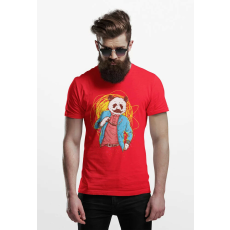  D&B Férfi/Unisex Póló ST00038 Panda Piros-Méret L