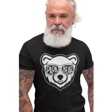 D&B Férfi/Unisex Póló ST00042 Papa Bear Fekete-Méret M férfi póló