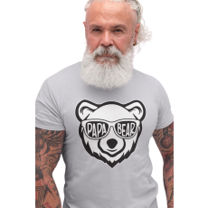  D&B Férfi/Unisex Póló ST00042 Papa Bear Szürke-Méret 2XL