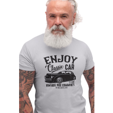 D&B Férfi/Unisex Póló ST00044 Classic Car Szürke-Méret 4XL férfi póló