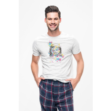 D&B Férfi/Unisex Póló ST00053 Cat Fehér-Méret 3XL férfi póló