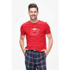 D&B Férfi/Unisex Póló ST00054 Kit-Tea Piros-Méret L férfi póló