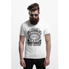 D&B Férfi/Unisex Póló ST00056 Bartender Fehér-Méret 2XL férfi póló
