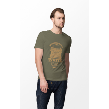 D&B Férfi/Unisex Póló ST00057 Write Katonai zöld -Méret 5XL férfi póló