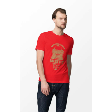  D&B Férfi/Unisex Póló ST00057 Write Piros-Méret 2XL