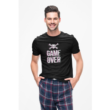 D&B Férfi/Unisex Póló ST00059 Game Over Szürke-Méret L férfi póló
