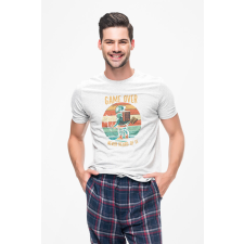 D&B Férfi/Unisex Póló ST00062 Game Over Fehér-Méret 2XL férfi póló
