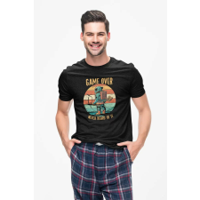 D&B Férfi/Unisex Póló ST00062 Game Over Fekete-Méret S férfi póló