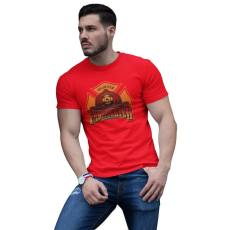  D&B Férfi/Unisex Póló ST00069 Fire Fighter Piros-Méret XL