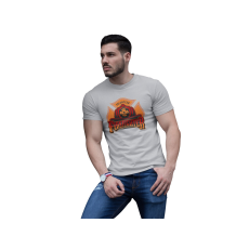  D&B Férfi/Unisex Póló ST00069 Fire Fighter Szürke-Méret XL