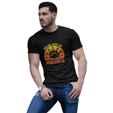 D&B Férfi/Unisex Póló ST00074 Homies Fekete-Méret 2XL férfi póló